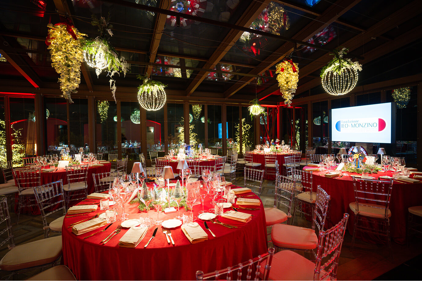 allestimenti per catering inell'orangerie della villa